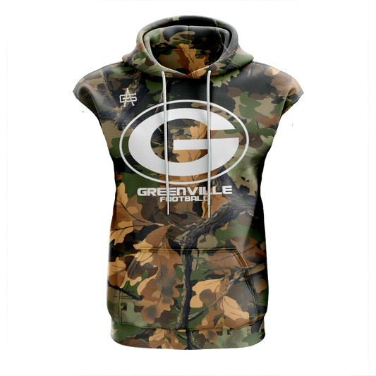 Greenville Football Gutsy IGNITE+ Hunter Camo Sleeveless Hoodie  - Adult and Youth Sizes