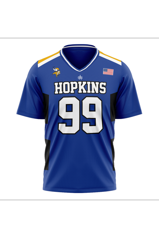 Hopkins Football Sublimated V-Neck Jersey
