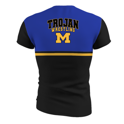 Adrian Madison Wrestling Sublimated Performance Short Sleeve Compression Top