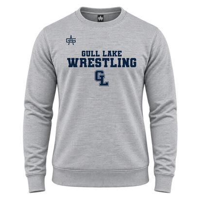 Gull Lake Wrestling DTF Gutsy Maverick Essential Fleece Crew - Gray