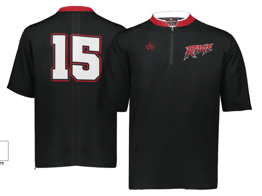 Rage Baseball Sublimated Solid Black Custom Cage Jacket
