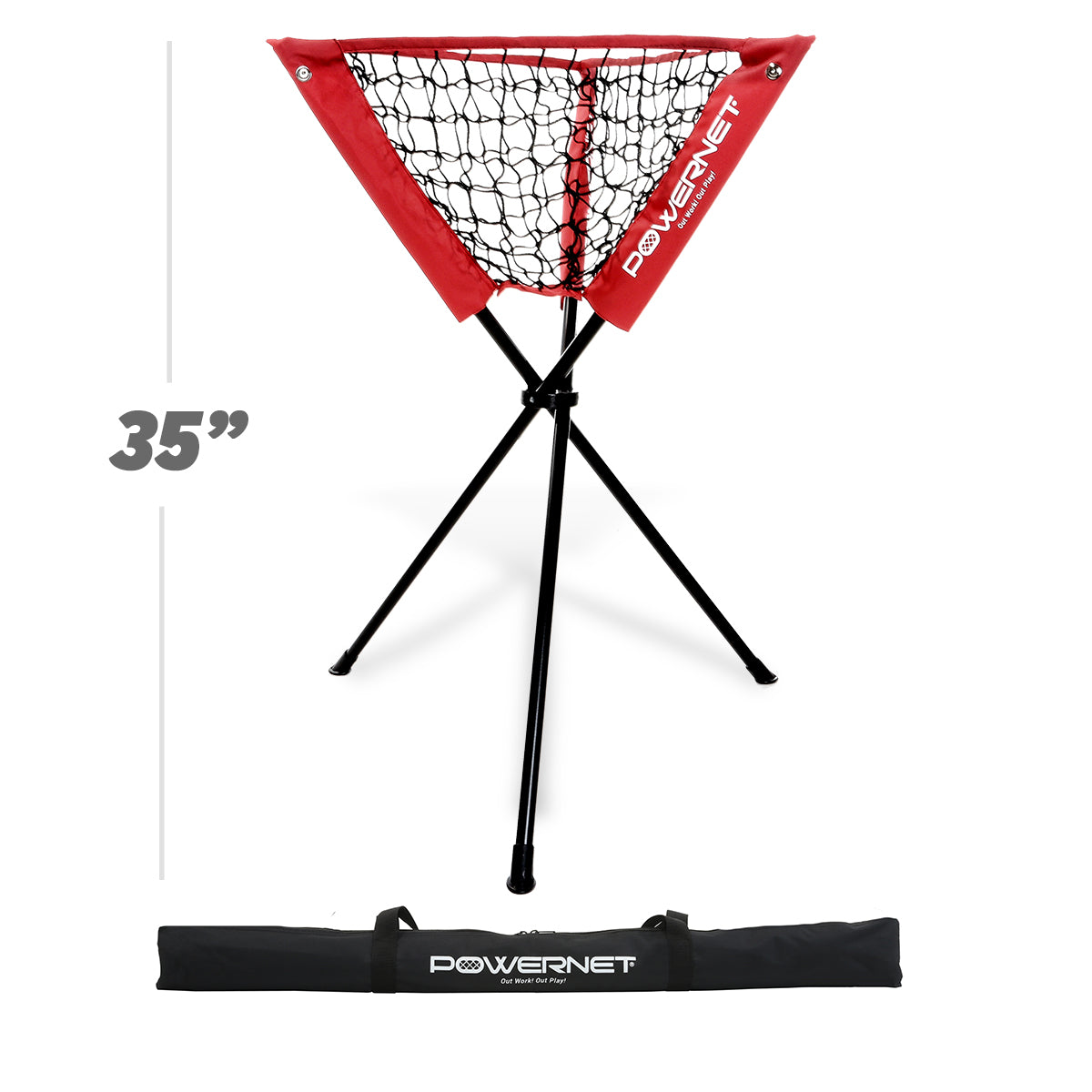 PowerNet Baseball Softball Portable Batting Practice Ball Caddy