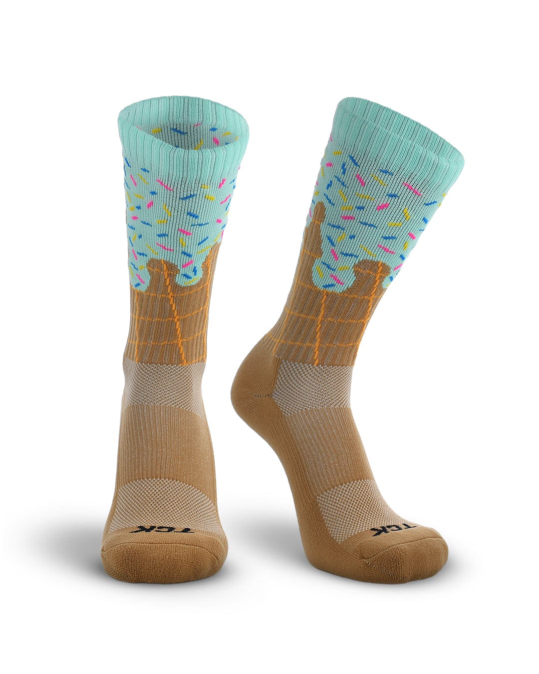 TCK Icy Mint Freeze Ice Cream Cone Crew Socks