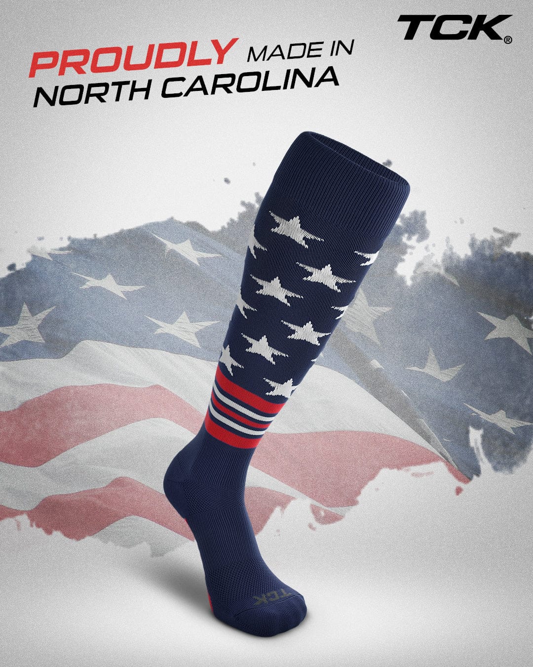 TCK Freedom Dugout USA Made Stars & Stripes OTC Socks