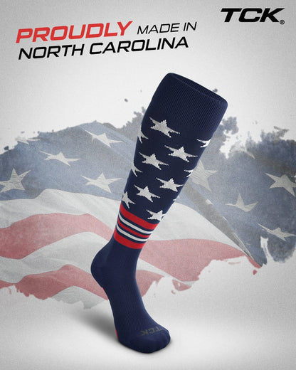 TCK Freedom Dugout USA Made Stars & Stripes OTC Socks